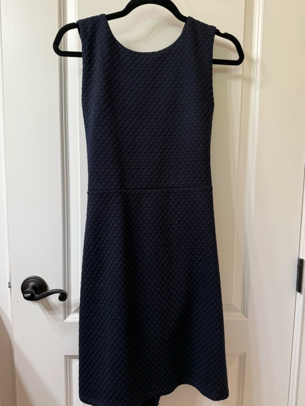Charter Club Navy Textured Sleeveless Midi Dress w/belt LP